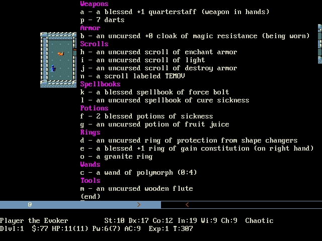 NetHack gameplay screenshot 4