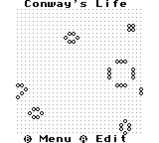 Conway's Life for Game Boy gameplay screenshot 1