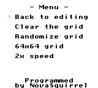 Conway's Life for Game Boy gameplay screenshot 2